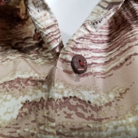 Kai Hawaii Hawaiian Shirt Woodie Wagon Car Beach Palm Tree 2XL XXL Brown Button - Picture 4 of 10